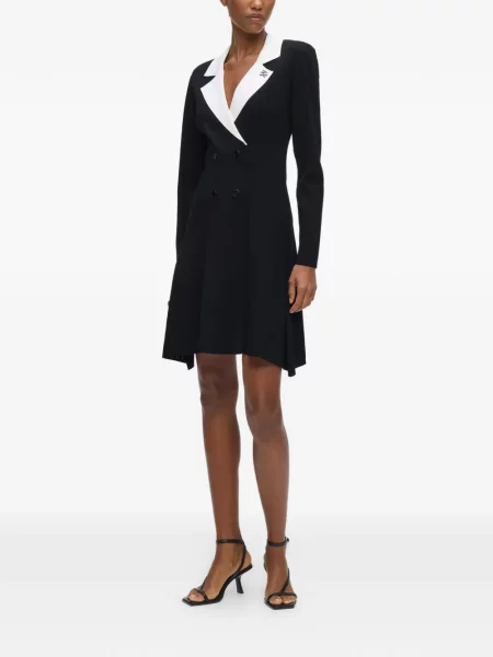 Sukienka mini Karl Lagerfeld dwurzędowa czarna