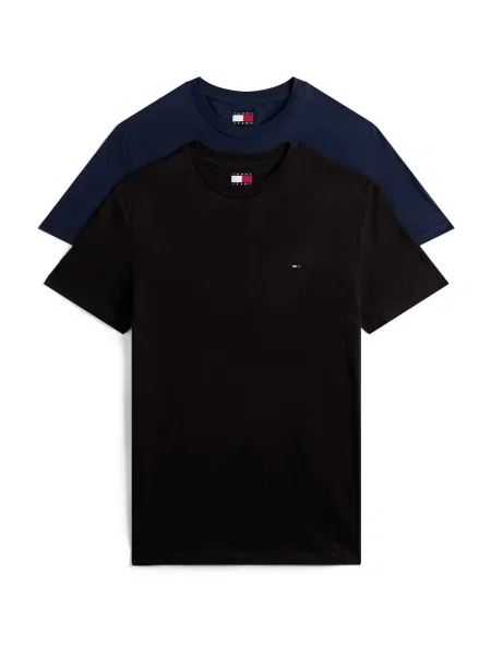 Tommy Jeans Tricou bleumarin / roșu / negru alb