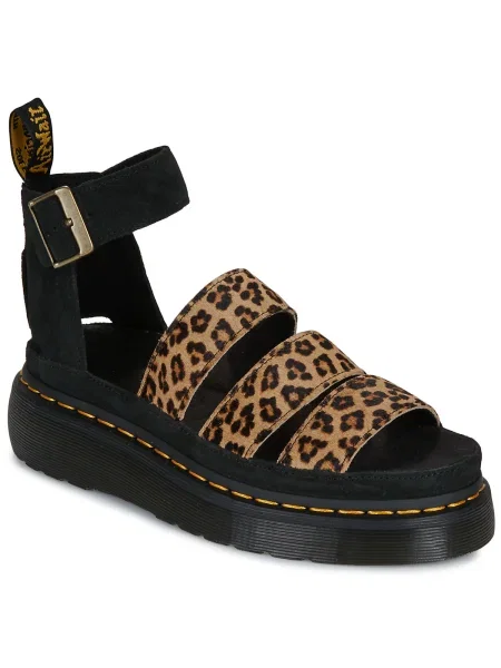 Pantofi Dr. Martens cu model leopard negru