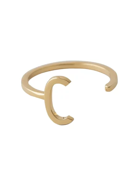 Pozlacený stříbrný prsten Design Letters zlatý