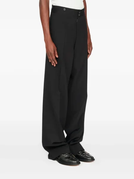 Pantaloni Maison Margiela de lână negru