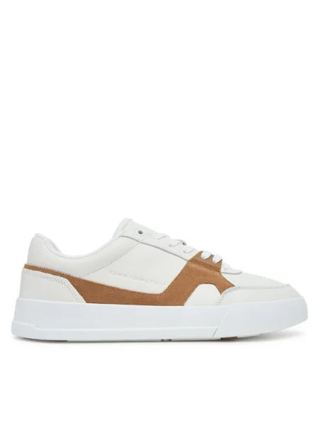 Tommy Hilfiger Sneakers Th Court Craft Écru
