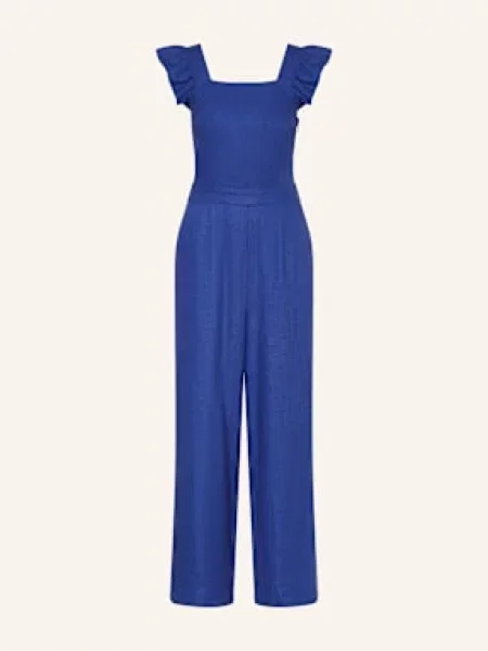 Y.A.S. Kombinezon Yasisma Z Dodatkiem Lnu I Wycięciami blau niebieski