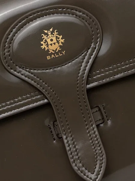 Кожаная сумка Bally зеленая