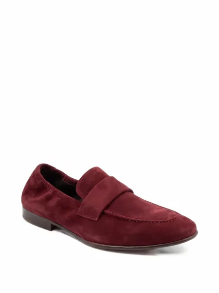 Chiloți Montecore din piele de căprioară slip-on roșu