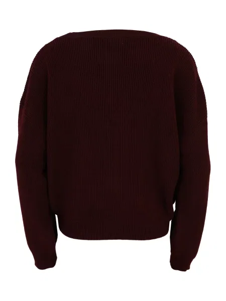 Pulover burgundy roșu
