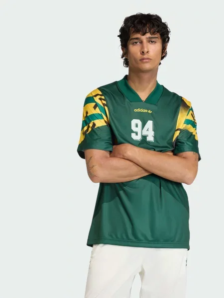 Переработанный футболка Adidas зеленая