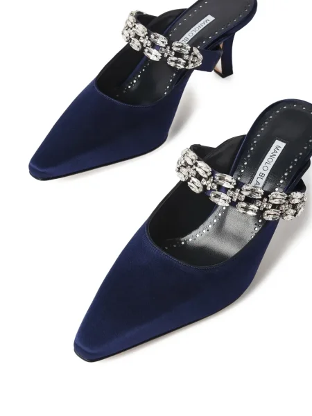 Papuci tip mules Manolo Blahnik albastru