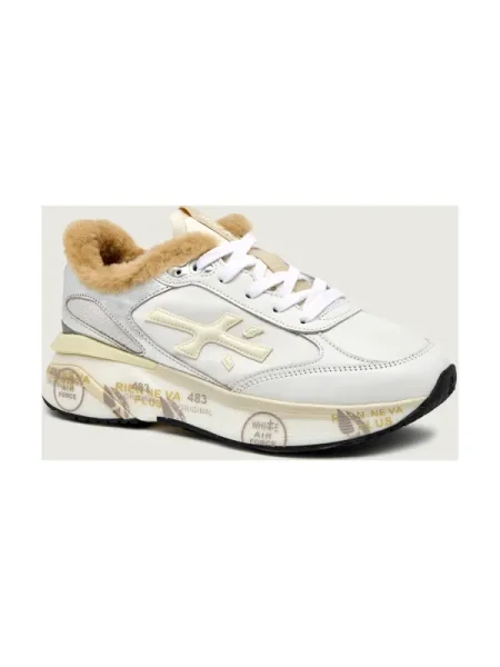 Premiata Teniși din piele MOERUND cu adaos de lână | shearling alb