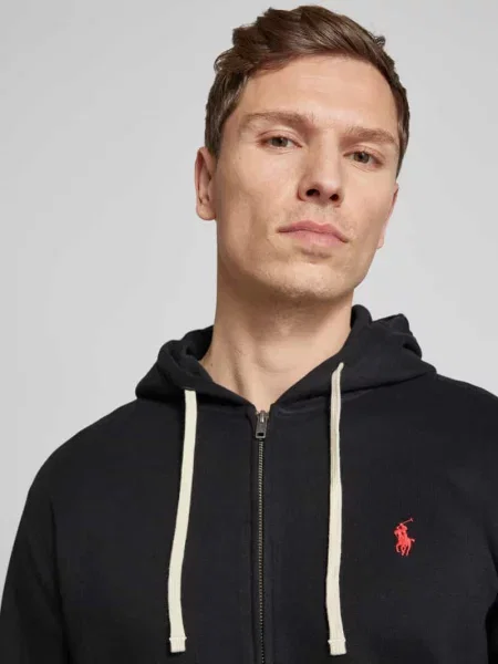 Bluza rozpinana Polo Ralph Lauren z logo polarowa czarna