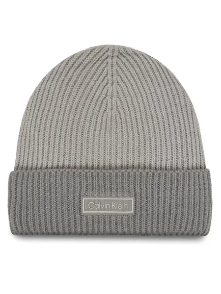 Șapcă Calvin Klein Patch Wool Chunky Hat Grey Universal gri