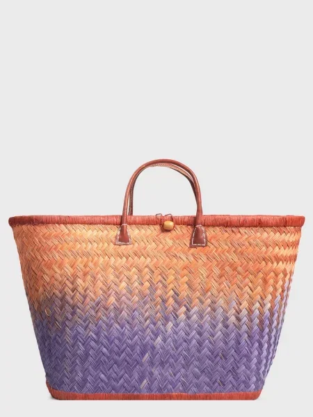 Le Comptoir de la plage Пляжна сумка Солома фіолетовий
