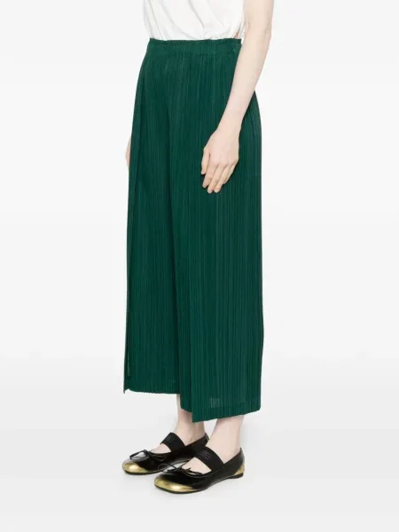 Pantaloni Pleats Please Issey Miyake verde