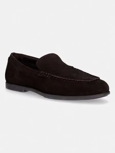 Calvin Klein μοκασίνια Ανδρικά σουέτ LOW PROF LOAFER SU καφέ