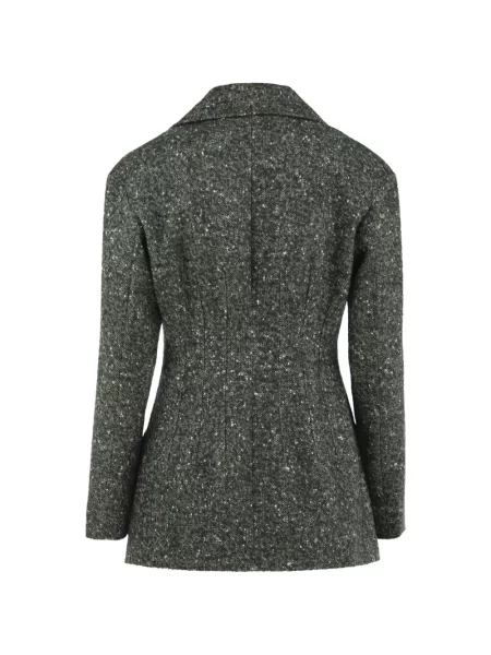 Dvouřadé buklé sako Max Mara zelené