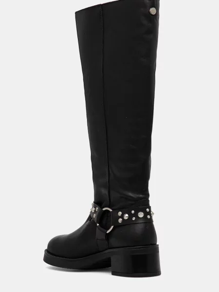 Кожаные сапоги Steve Madden черные