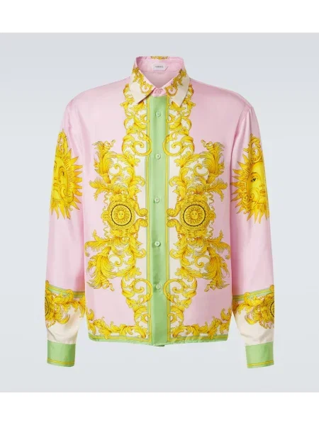 Cămașă Versace de mătase cu imagine