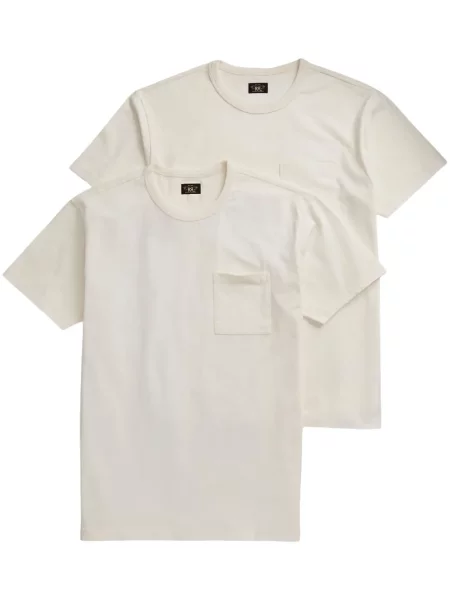 Tricou Ralph Lauren Rrl din jerseu alb