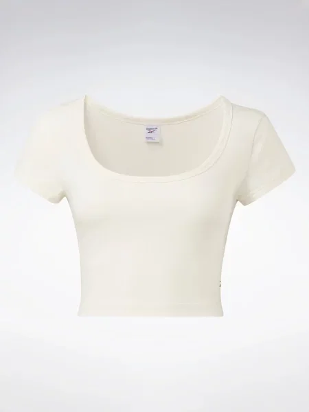 Reebok Tricou Reebok Classics Cropped Jersey T-Shirt Alb albastru