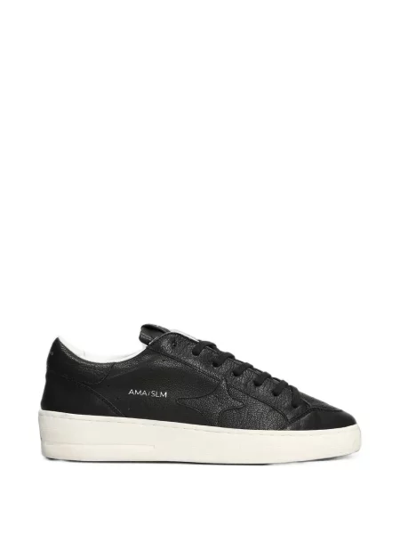 Sneakerși Ama Brand cu șireturi cu imagine din dantelă negru