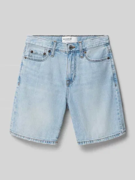 Szorty jeansowe z wpuszczanymi Abercrombie&fitch niebieskie