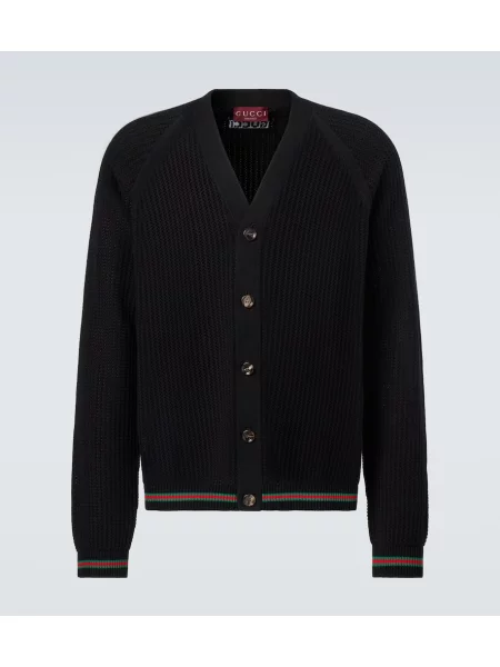 Kardigan Gucci w paski czarny