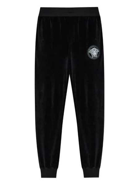 Pantaloni Versace cu broderie negru