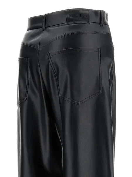 Pantaloni 's Max Mara din piele negru