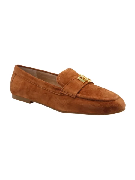 Loafersy Lauren Ralph Lauren brązowe