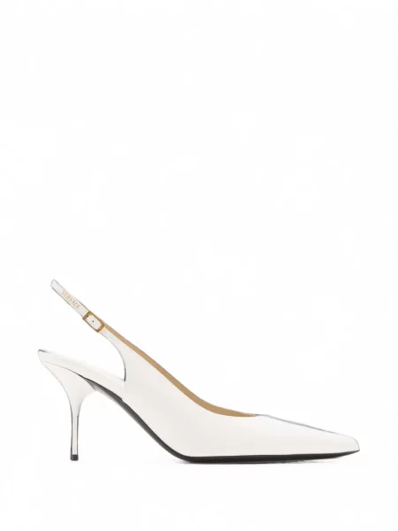 Pantofi cu toc Versace slingback alb