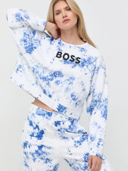 BOSS hanorac de femei cu imprimeu albastru
