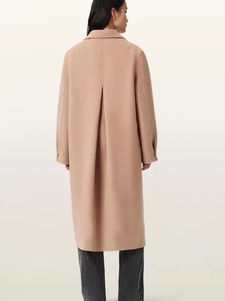 Шерстяное пальто Allsaints коричневое
