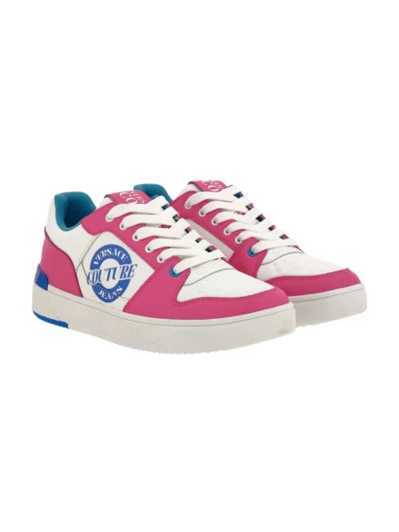 Sneakersy Versace Jeans Couture skórzane z logo białe