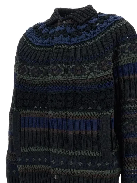 Croșetat cardigan Sacai albastru
