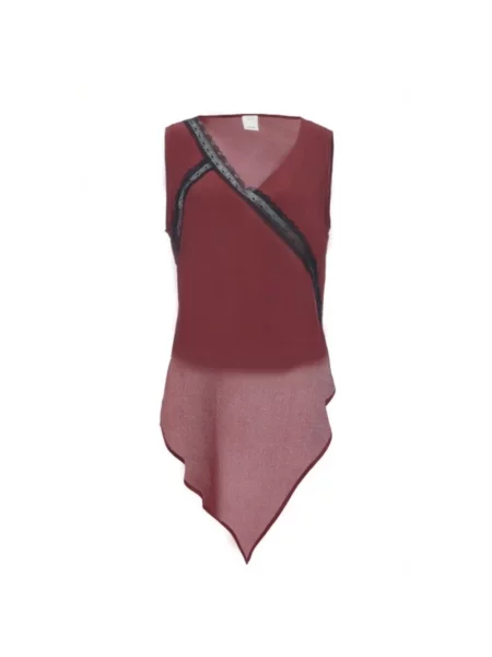 Top Pinko z krepy czerwony