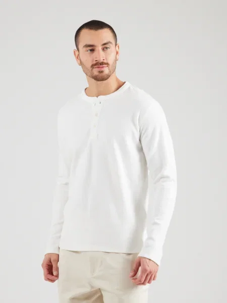 Tricou mânecă lungă Jack & Jones Premium alb