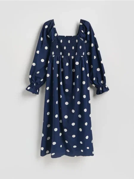 Reserved Rochie din cu buline bleumarin