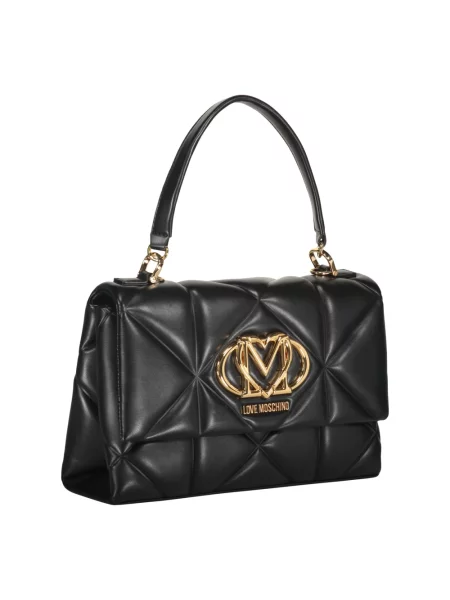 Torebka Love Moschino biznesowa z logo czarna