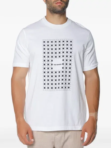 Tricou Ted Baker cu imagine alb