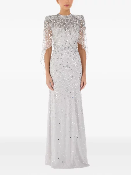 Rochie maxi Jenny Packham de costum alb