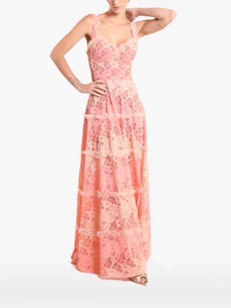 Rochie Lethicia Bronstein din dantelă de costum roz