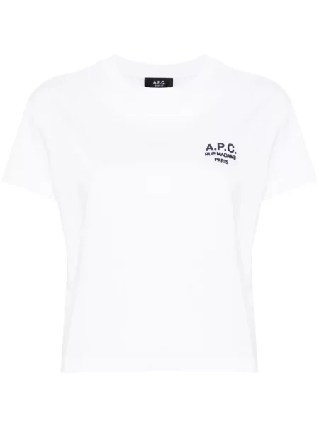 Tricou A.p.c. cu broderie alb