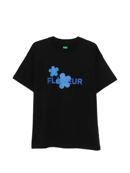 Tricou Flâneur cu model floral negru