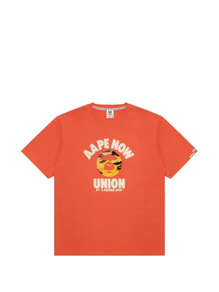 Tricou Aape By A Bathing Ape cu imagine portocaliu
