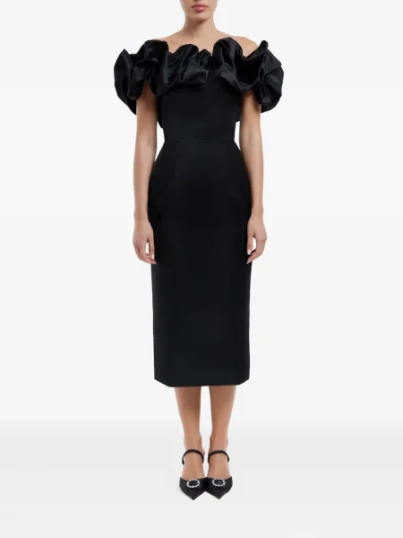 Rochie midi Post Meridiem până la genunchi de costum negru