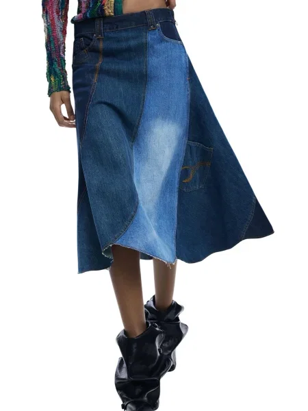 Spódnica jeansowa Desigual czarna