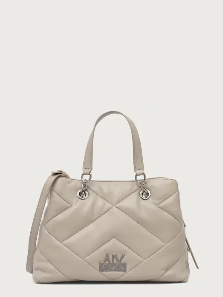 Armani Exchange geantă crossbody pentru femei cu imitație de piele bej