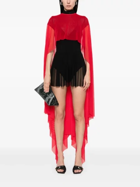 Palton Atu Body Couture transparente roșu
