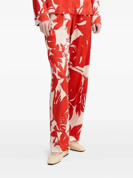 Pantaloni Marc O'polo cu model floral cu imagine roșu
