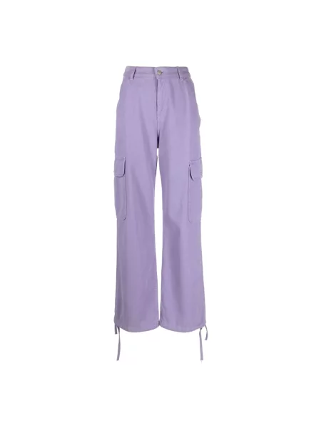 Spodnie cargo Moschino fioletowe